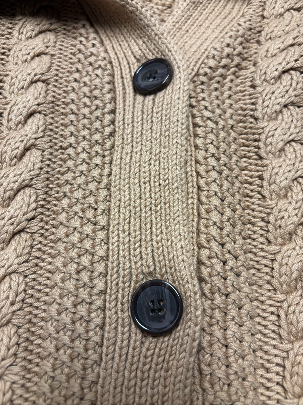 Quince organic cotton oversized cable cardigan, size L - Picture 8 of 13